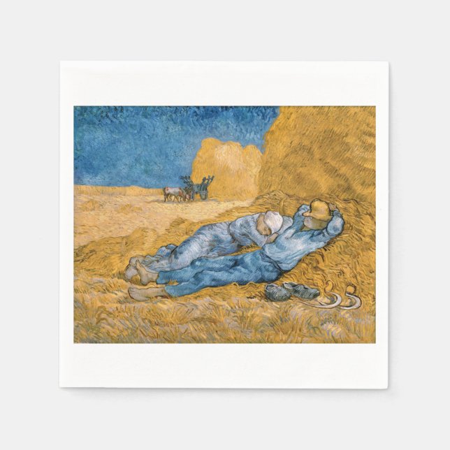 Guardanapo De Papel Siesta 1890, de Vincent van Gogh (Frente)