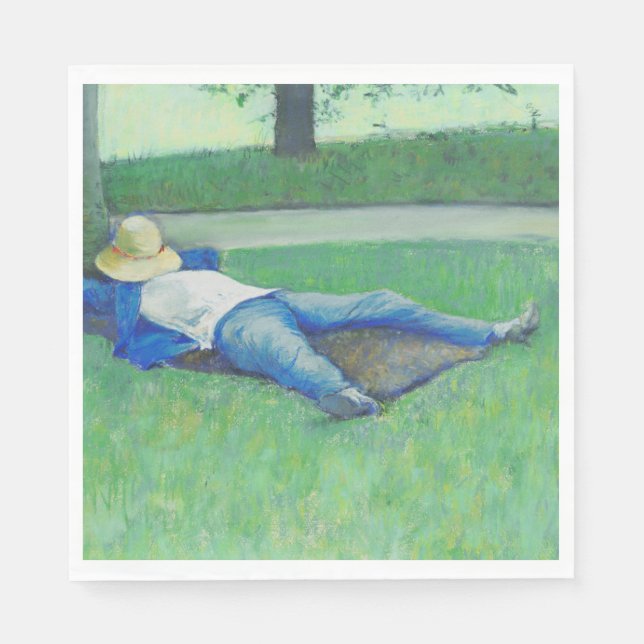 Guardanapo De Papel Siesta (por Gustave Caillebotte) (Frente)