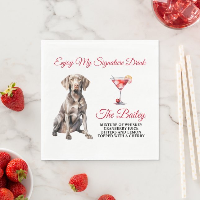 Guardanapo De Papel Signature Drink with Pet Photo (Beber De Assinatur (Insitu)