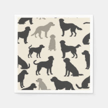 Silhouette Breed Elegante Napkins - Chic Canino