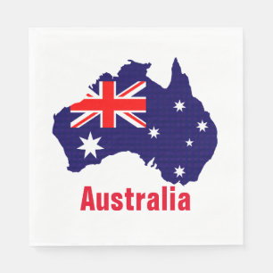Guardanapo De Papel silhueta australiana, rotulada,