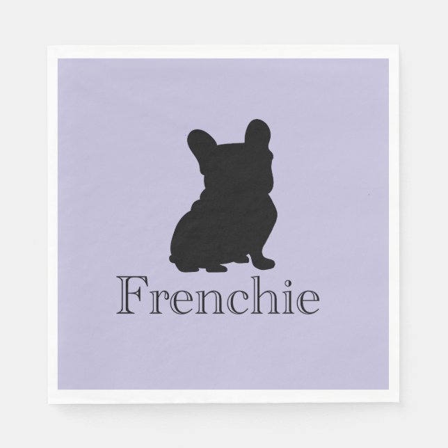Guardanapo De Papel silhueta Frenchie (Frente)