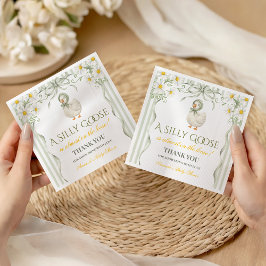 Guardanapo De Papel Silly Goose Sage Green Gender Neutral Baby Shower