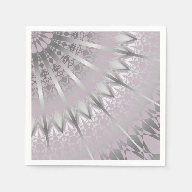 Guardanapo De Papel Silver Mauve Mandala (Frente)