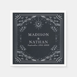 Guardanapo De Papel Silver Tarot Card Gothic Wedkins