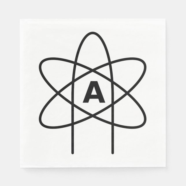 Guardanapo De Papel Símbolo do ateísmo (Atom Emblem) (Frente)