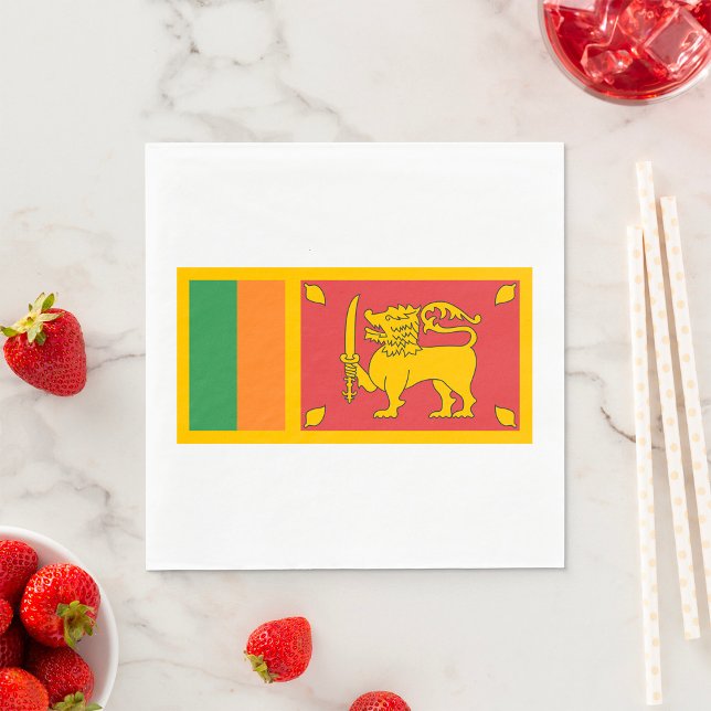 Guardanapo De Papel Símbolo do Leão da Bandeira Nacional do Sri Lanka (Criador carregado)