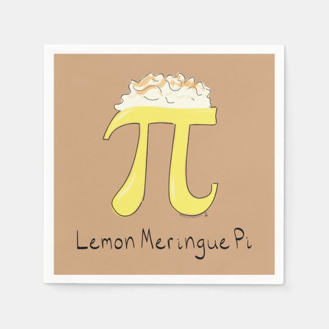 Guardanapo De Papel Símbolo Engraçado Math Humor Lemon Pi (Frente)