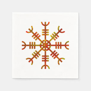 Guardanapo De Papel Símbolo Helm Do Awe Norse Viking