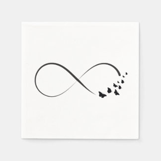 Guardanapo De Papel Símbolo infinito da borboleta
