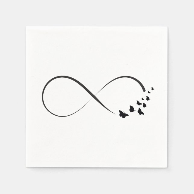 Guardanapo De Papel Símbolo infinito da borboleta (Frente)