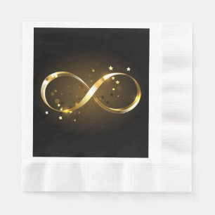 Guardanapo De Papel Símbolo Infinity do ouro