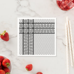 Guardanapo De Papel Símbolo Keffiyeh do Padrão de Resistência Palestin