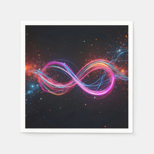 Guardanapo De Papel Símbolo Neon Infinity em movimento