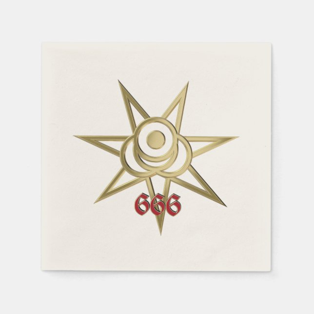 Guardanapo De Papel Símbolo oculto septagram (Frente)