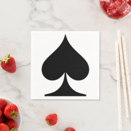 Guardanapo De Papel Símbolo Preto da Placa de Reprodução Espadas