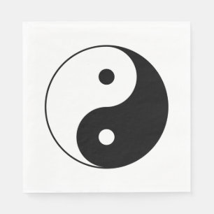 Guardanapo De Papel Símbolo Yin e Yang (Taijitu Chinês)