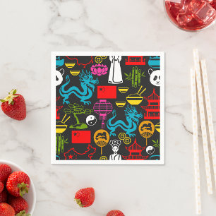 Guardanapo De Papel Símbolos Chineses Napkins
