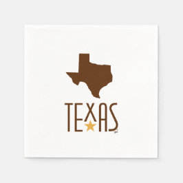Guardanapo De Papel Símbolos do Texas, Estado do Texas, castanho