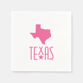 Guardanapo De Papel Símbolos do Texas, estado do Texas, rosa