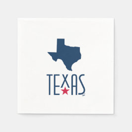 Guardanapo De Papel Símbolos do Texas, Texas, marinho azul