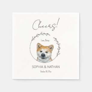 Guardanapo De Papel Simple Akita Dog Wedktail