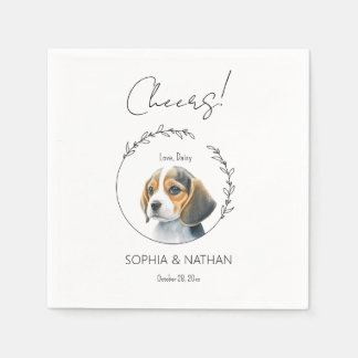 Guardanapo De Papel Simple Beagle Puppy Dog Casamento Cocktail Napkins