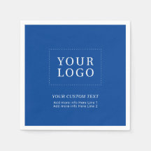 Simple Blue Custom Business Logo Promocional