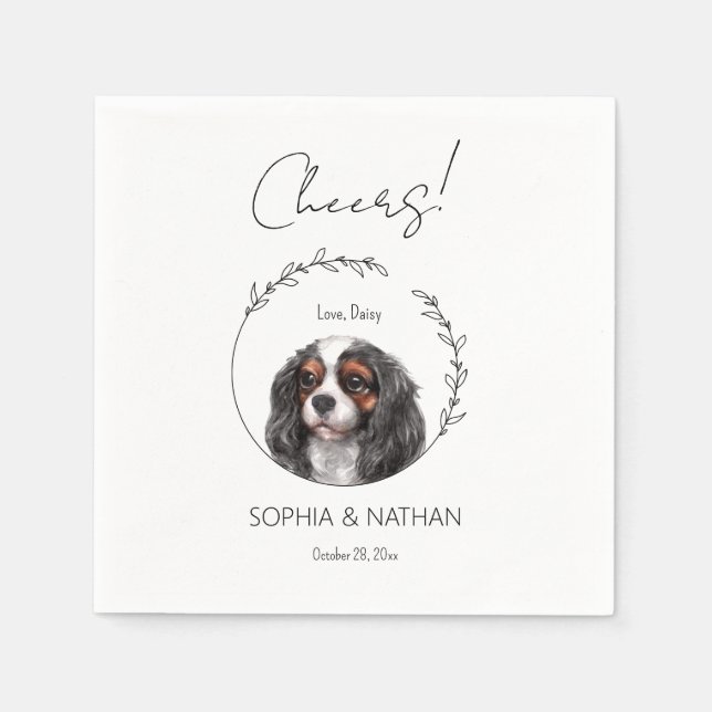 Guardanapo De Papel Simple Cavalier Weding Cocktail Napkins (Frente)