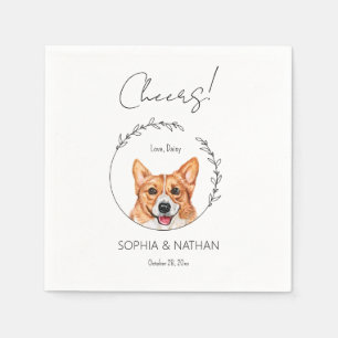 Guardanapo De Papel Simple Corgi Dog Wedktail Napkins