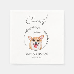 Guardanapo De Papel Simple Corgi Dog Wedktail Napkins