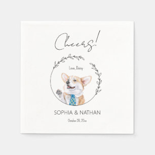 Guardanapo De Papel Simple Corgi Dog Wedktail Napkins