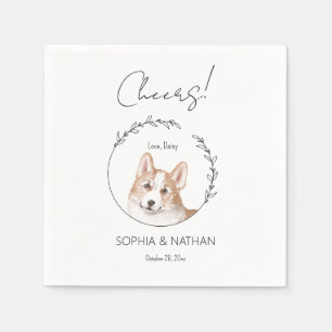Guardanapo De Papel Simple Corgi Dog Wedktail Napkins