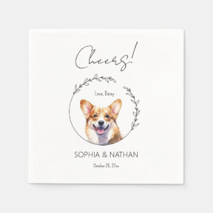 Guardanapo De Papel Simple Corgi Dog Wedktail Napkins