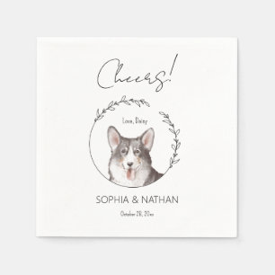 Guardanapo De Papel Simple Corgi Dog Wedktail Napkins