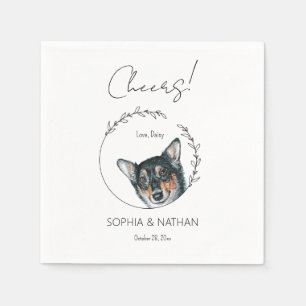 Guardanapo De Papel Simple Corgi Dog Wedktail Napkins