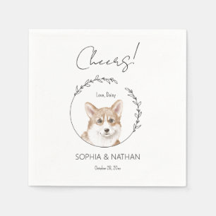 Guardanapo De Papel Simple Corgi Dog Wedktail Napkins