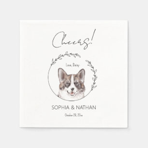 Guardanapo De Papel Simple Corgi Dog Wedktail Napkins