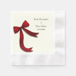 Guardanapo De Papel Simple Elegant Minimalist Red Bow