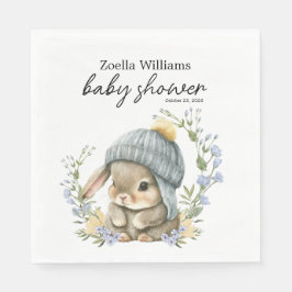 Guardanapo De Papel Simple Forest Woodland Baby Shower Napkin