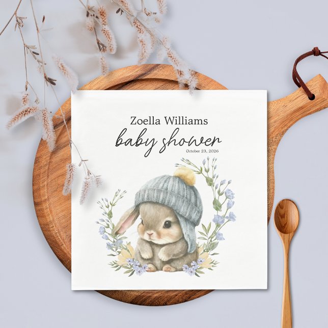 Guardanapo De Papel Simple Forest Woodland Baby Shower Napkin (Simple Forest Woodland Baby Shower Napkin 1)