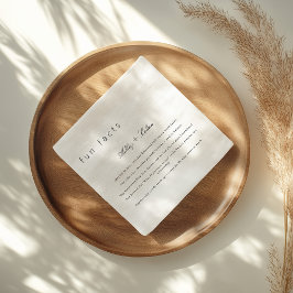 Guardanapo De Papel Simple Fun Facts About The Newlyweds Wedding 
