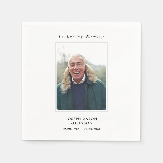 Guardanapo De Papel Simple Funeral Photo Sympathory (Frente)