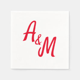 Guardanapo De Papel Simple minimal Ampersand Monogram Wedding