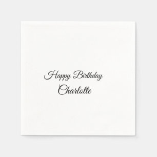 Guardanapo De Papel SIMPLE MINIMAL.CUTE ADICIONE NOME BEBÊ aniversário