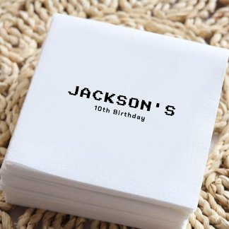 Guardanapo De Papel Simple Modern Gamer Boys Birthday Party