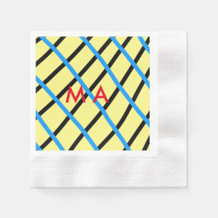 Guardanapo De Papel Simple monogram add your name letter man minimal t