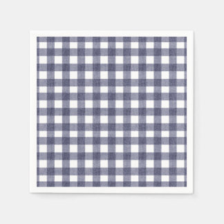 Guardanapo De Papel Simple navy gingham