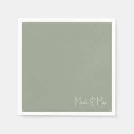 Guardanapo De Papel Simple Sage Script Names Cocktail