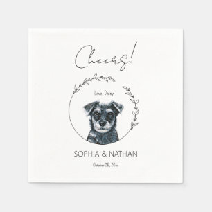Guardanapo De Papel Simple Schnauzer Dog Wedktail Napkins